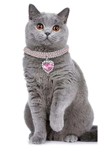 1 pieza Collar para mascotas con diamante de imitación & con adorno de corazón - Multicolor - Ver 3
