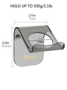 1pc Random Color Wall Hanging Shaver Holder - Multicolor - View 2