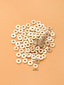 100 hạt nhựa 6mm để làm vòng tay và dây chuyền - Vàng - Xem 3