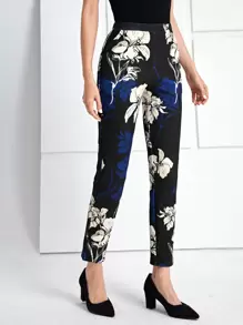 EMERY ROSE 印花斜口袋長褲 - 彩色 - 查看 6