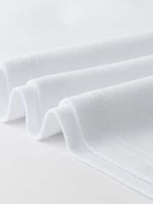 Manfinity Men Striped Print Quarter Zip Polo Shirt - White - View 3