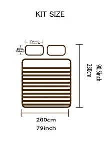 Graphic Print Duvet Cover Set Without Filler - Multicolor - View 2