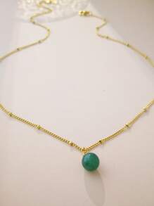 Ball Charm Necklace - Yellow Gold - View 1