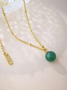 Ball Charm Necklace - Yellow Gold - View 3
