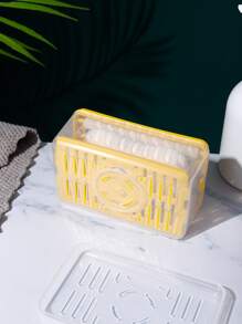 1pc Soap Box, Hands Free Foaming Soap Dish, Multifunctional Soap Dish, Hands Free Foaming Draining Household Storage Box, Cleaning Tool - Multicolor - View 4