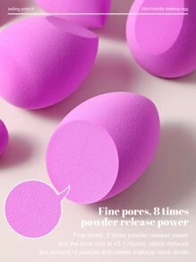 7PCS Makeup Sponge,Suitable For Cream & Powder Concealer, Loose Powder Makeup Applicator - Purple - View 5