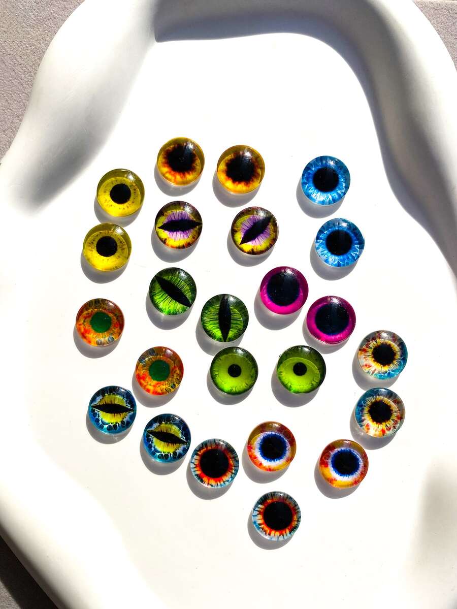 24入組動物眼睛DIY首飾配件 - 彩色 - 查看 1