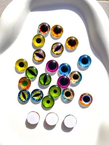 24入組動物眼睛DIY首飾配件 - 彩色 - 查看 2
