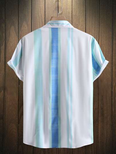 Guys 1pc Striped Print Shirt