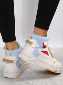Color Block Lace-up Front Skate Shoes - Multicolor - View 2