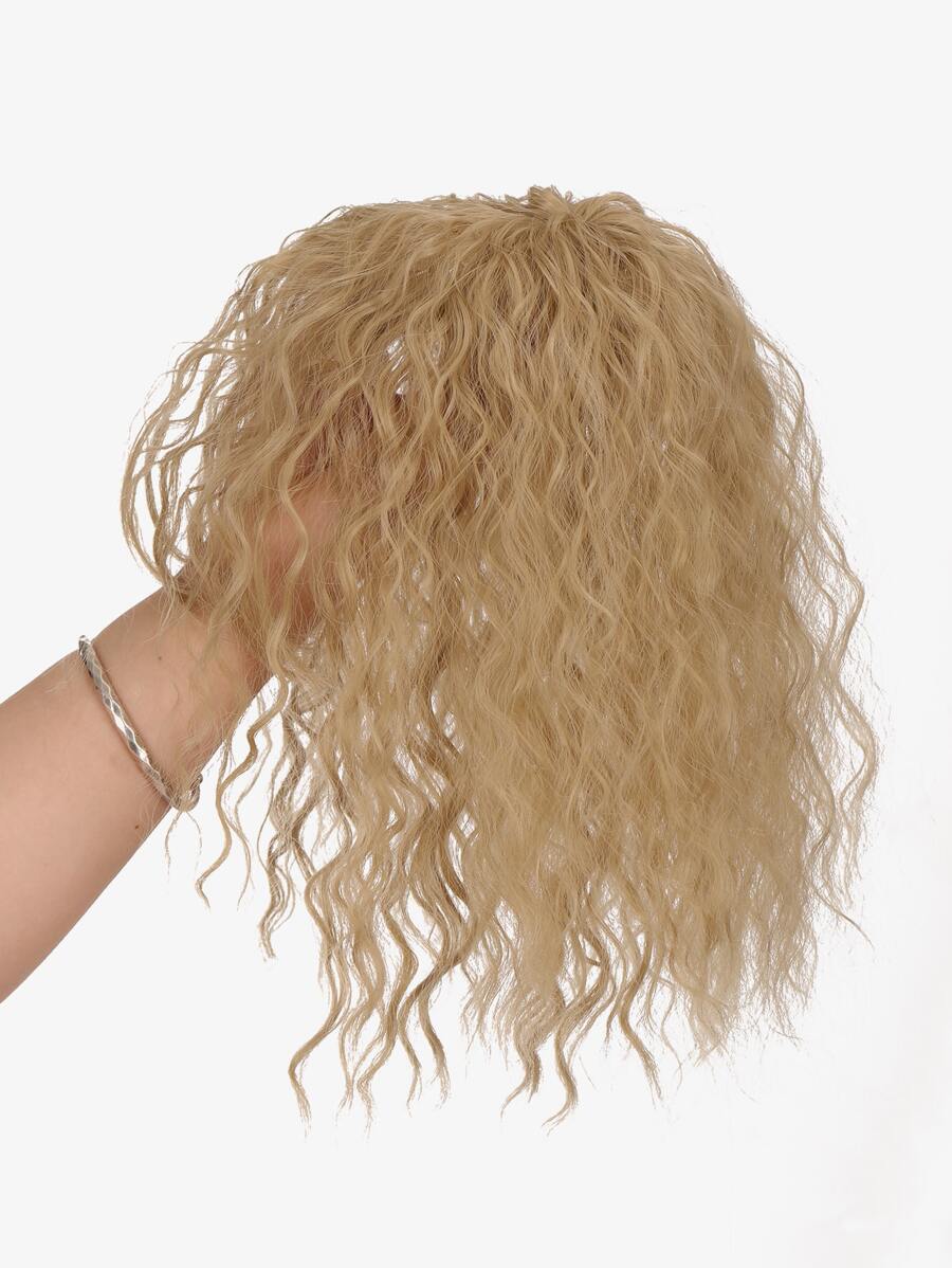 Adorno para cabello corto rizado sintético - Amarillo Mostaza - Ver 1
