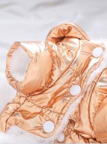 1pc Plush Pet Jumpsuit - Gold - View 8