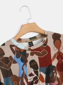 Sierra Siler T-shirt court graphique rétro d'artiste de rue plus, adapté pour l'été, les vacances, les festivals, Ibiza