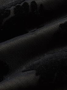 SHEIN MOD Black Date Night Romantic Floral Print Tie Front Cami Dress - Black - View 2