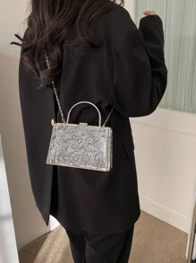 Không thấm nước Hợp thời Mini Trong sáng Chuỗi Túi hộp - Trong sáng - Xem 6