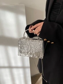 Không thấm nước Hợp thời Mini Trong sáng Chuỗi Túi hộp - Trong sáng - Xem 5