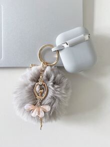 适用于 Pro 2、3 的硅胶耳机套，芭蕾舞者吊坠造型，4 款蓝牙耳机保护套 - 淺灰色 - 查看 2