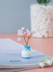 1pc Vase & Flower Design Decoration Craft