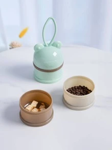 1set CuteTriple-Layer Pet Travel Bowl Dog Outing Dog Stuff - Multicolor - View 1