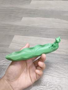 Frog Decor Lotus Leaf Design Incense Burner Holder - Green - View 5