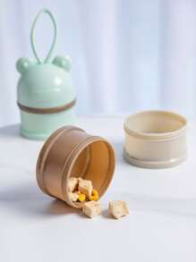 1set CuteTriple-Layer Pet Travel Bowl Dog Outing Dog Stuff - Multicolor - View 4