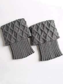 素色腿部保暖套 - 灰色 - 查看 2