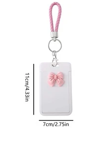 1pc Bow Decor Random Color Card Cover