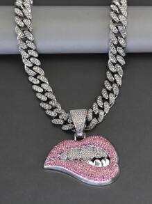 Halskette mit Strass, Lippe