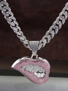Halskette mit Strass, Lippe