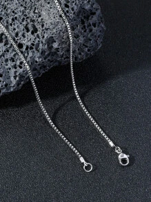 Men Minimalist Chain Necklace, For Jewelry Gift And Party - Silver - View 2