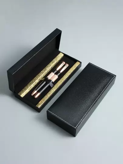 2pcs Ballpoint Pen With Storage Box