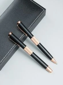 2pcs Ballpoint Pen With Storage Box - Multicolor - View 4