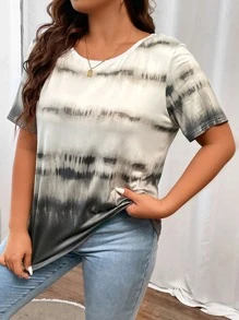 SHEIN LUNE Camiseta de tie dye - Multicolor - Ver 4