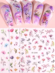 FULL BEAUTY 3 miếng dán móng tay họa tiết hoa lá - Nhiều màu - Xem 1