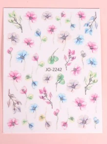 FULL BEAUTY 3 miếng dán móng tay họa tiết hoa lá - Nhiều màu - Xem 4