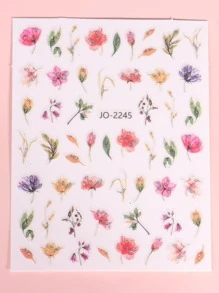 FULL BEAUTY 3 miếng dán móng tay họa tiết hoa lá - Nhiều màu - Xem 5