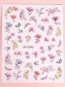 FULL BEAUTY 3 miếng dán móng tay họa tiết hoa lá - Nhiều màu - Xem 6