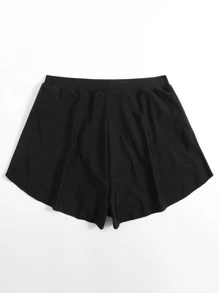 SHEIN Swim Summer Beach Plain Bikini Bottom - Black - View 5