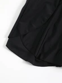 SHEIN Swim Summer Beach Plain Bikini Bottom - Black - View 8