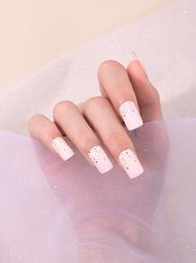Beauty Sticker 1 tờ Gel móng chi tiết Sticker & 1 dũa móng tay - Hồng - Xem 4