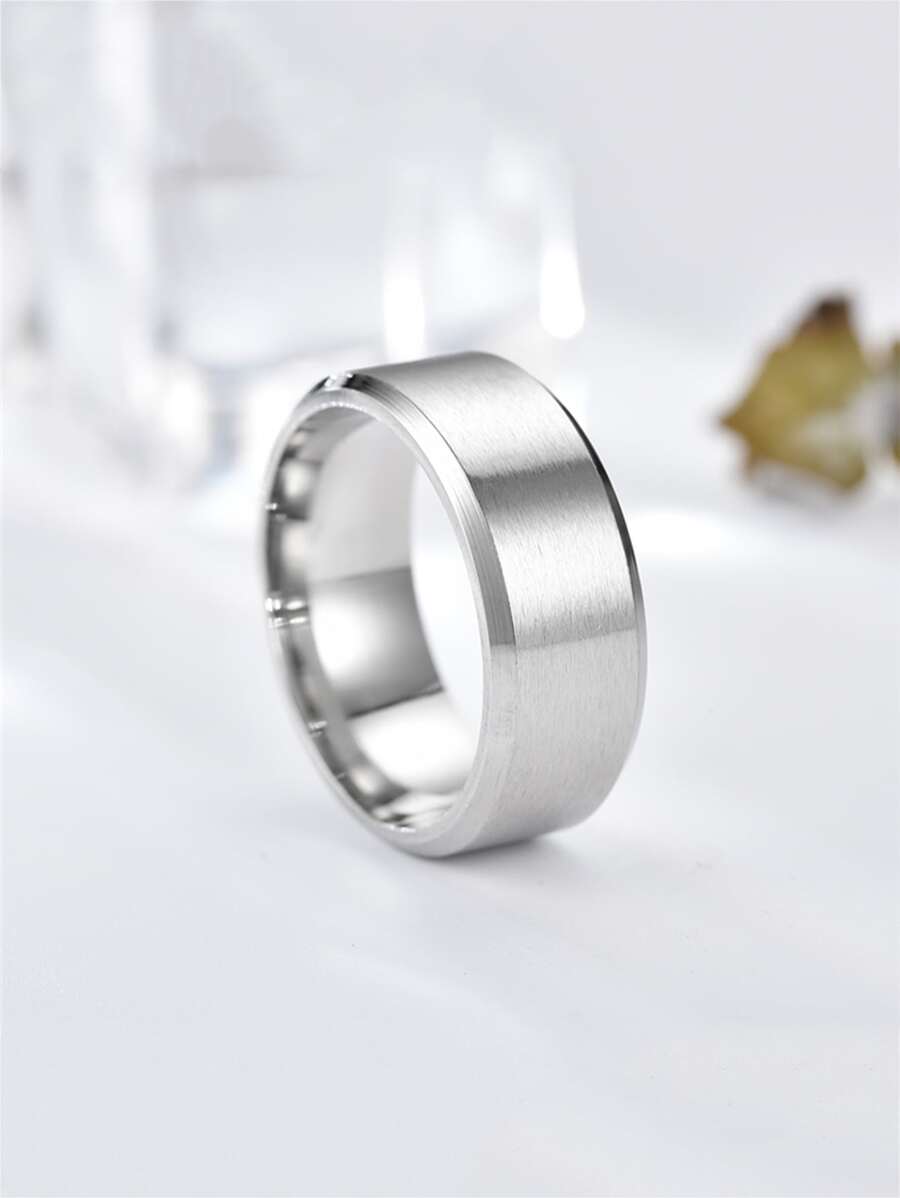 Fashionable and Popular Men Minimalist Ring Stainless Steel for Jewelry Gift and for a Stylish Look - Perak - View 1
