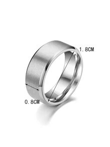 Fashionable and Popular Men Minimalist Ring Stainless Steel for Jewelry Gift and for a Stylish Look - Perak - View 3