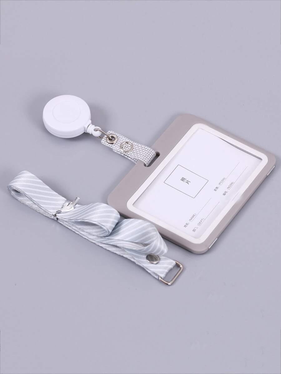 1pc ID Card Cover & 1pc Lanyard - Multicolor - View 1