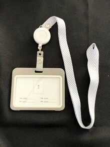 1pc ID Card Cover & 1pc Lanyard - Multicolor - View 2