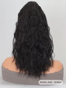 Long Curly Ponytail Synthetic Hair Extension With Claw - Black - View 2