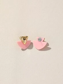 Pendientes de tachuela geométricos - Multicolor - Ver 2