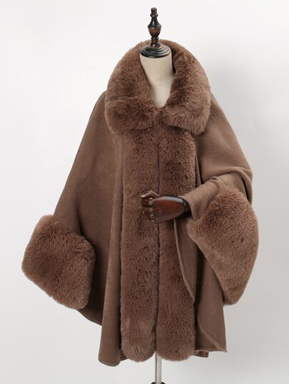 fur shawl shein