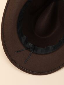 Sombrero de Fedora de hombre, sombrero de vaquero - Café integral - Ver 4