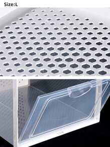 1 pieza Caja de almacenamiento de zapatos transparente - Blanco - Ver 6