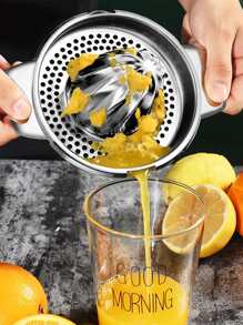 1pc Stainless Steel Hand Juicer - Silver - View 3